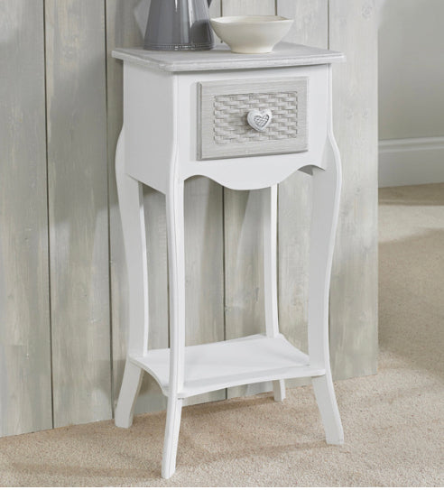 Brittany 1 Drawer Bedside Cabinet